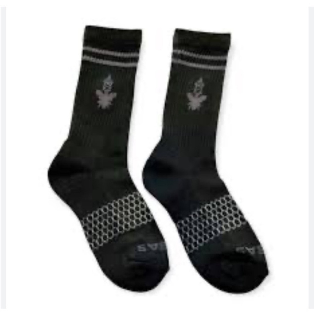 NEW BOMBAS All-Purpose Calf Black/ Gray Sock 5-Pack Size Small - Picture 2 of 5